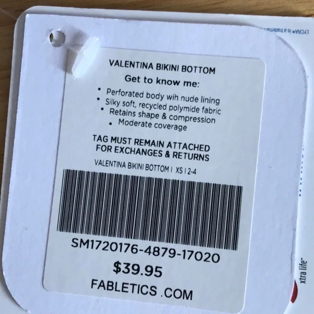 Fabletics Valentina Blue Bikini Bottom Size XS